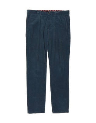 TOMMY HILFIGER Mens Straight Corduroy Trousers W34 L33 Blue Cotton BN14