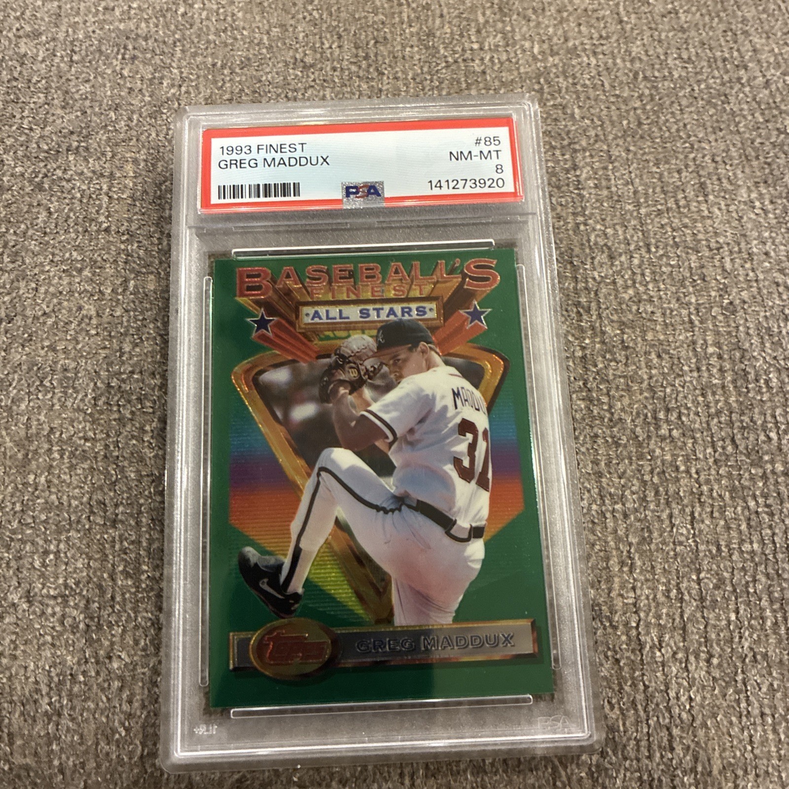 1993 Topps Finest - Baseball's Finest All-Stars Greg Maddux #85 PSA 8 NM MT HOF