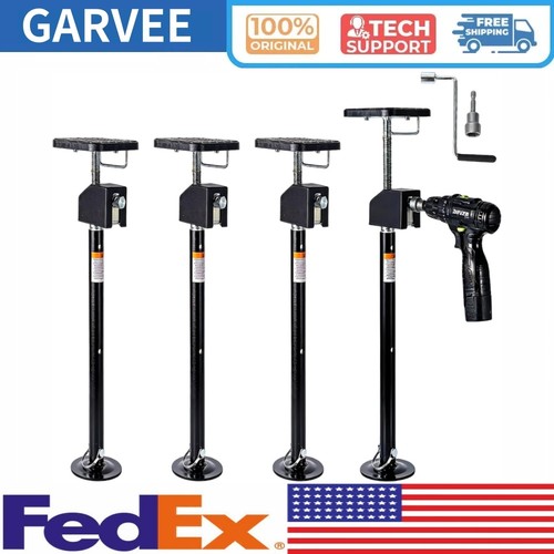 4PCS RV Slide Out Supports Jack with a Flat Top Support Block RV Stabilizer Jack