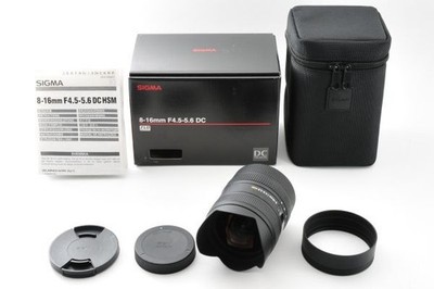 SIGMA 8-16mm F4.5-5.6 DC HSM ultra-wide-angle zoom lens for Canon EF-S mount.