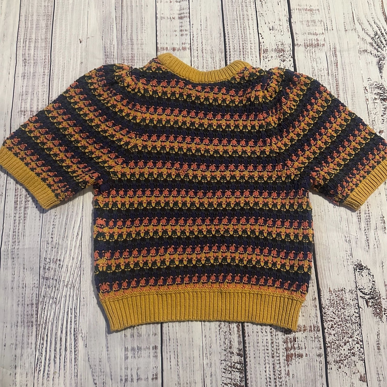 Universal Thread Multi-Striped Textured Short Sle… - image 3