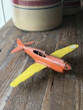 Vintage Hubley P-40 Warhawk WWII Fighter Airplane Flying Circus Metal Toy Plane