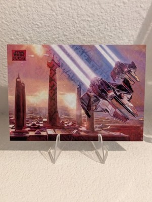Topps 2025 Star Wars Galaxy ETA-2 Actis-Class Interceptor #46 /5 Red Logofractor