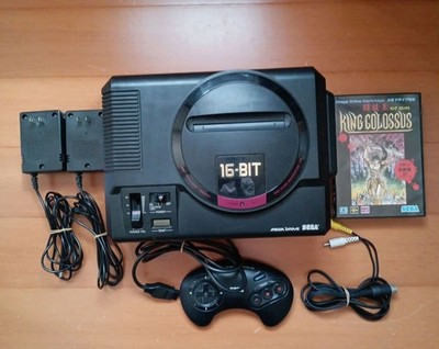 SEGA Mega Drive Console Mega CD with King Colossus Fighting King Software