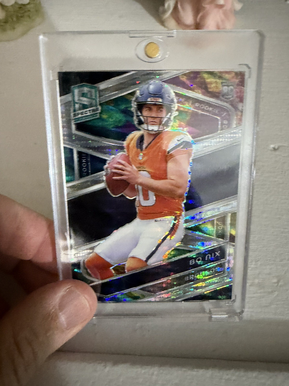 Bo Nix 2024 Panini Spectra #6 Celestial Prizm Rookie Card /99 Denver