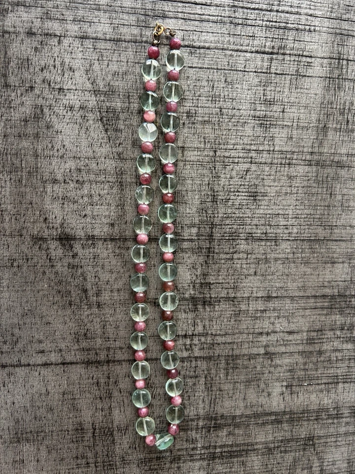 302: Винтажное элегантное ожерелье из натурального турмалина и аквамарина ювелирные изделия ручной работы - Изображение 4 из 4