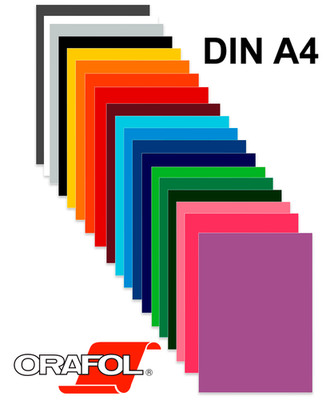 Oracal 651 Folie glanz DIN A4 Klebefolie für Schneidepotter, zum Basteln etc.