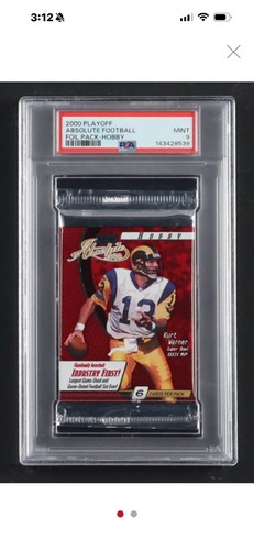 2000 Playoff Absolute Football "Hobby" Foil Pack - PSA 9!  Tom Brady Rookie?🏈