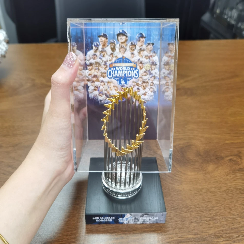 2025 LA Dodgers MLB World Series Championship Trophy with display case Christmas - Image 2 of 4