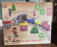 New Wooden Train Set Woodlets 30 Piece 4