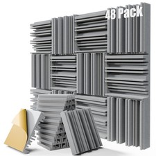 48 Pack Sound Proof Foam Panels, 12" X 12" 2" Self-Adhesive Acoustic