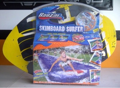 Slip & Slide Banzai  Skim Board Surfer Bodyboard With 26 Ft Long Slide .