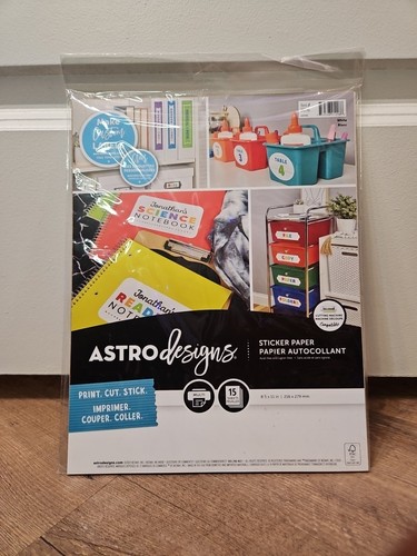Astro Designs: 8,5x11 Stickerpapier werkseitig versiegelt 15 Blatt - 2021