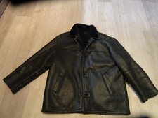 EWRY Lammfell Jacke Herren, Leder+Lammfellfutter, Gr.56, dkl.grün, top Zustand