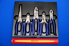 Snap-On Tools NEW 5 Piece Dark Purple Soft Grip Pliers and Cutters Set PL500GSDP