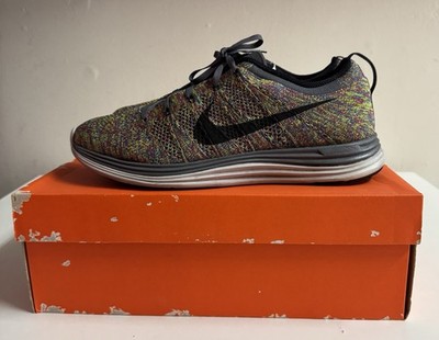 Nike Flyknit Lunar1+ 2013 Mens Sz 10.5 Multicolor Dark Grey Black 554887-004