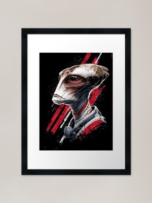 Mordin Solus Mass Effect Kunstdruck gerahmt Wandbild Poster Leinwanddruck Bild