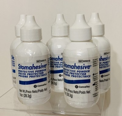 5 ConvaTec #025510 Stomahesive Ostomy Powder 1 oz Pack /5 Bottles