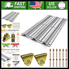 12 ft Sliding Gate V Track Kit with 2 V-Groove Wheels