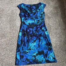 Lauren Ralph Lauren Blue/teal/purple Dress 10 Petite