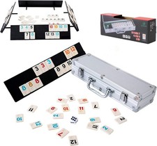 106 Tiles Rummy Game - Travel Games Rummy Board Game Rummy Set with Aluminum ...