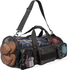 Fitdom 90L Large Mesh Duffle Bag for Scuba Dive or Snorkel Equipment. Best...