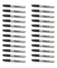 Black Sharpie Fine Point Tip Permanent Marker Pens 24