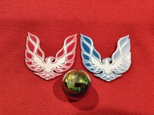 1994 - 2001 Trans Am Firebird Neo-chrome Shifter Knob 4 Custom Emblems 1994 - 2001 Trans Am Firebird Neo-chrome Shifter Knob 4 Custom Emblems