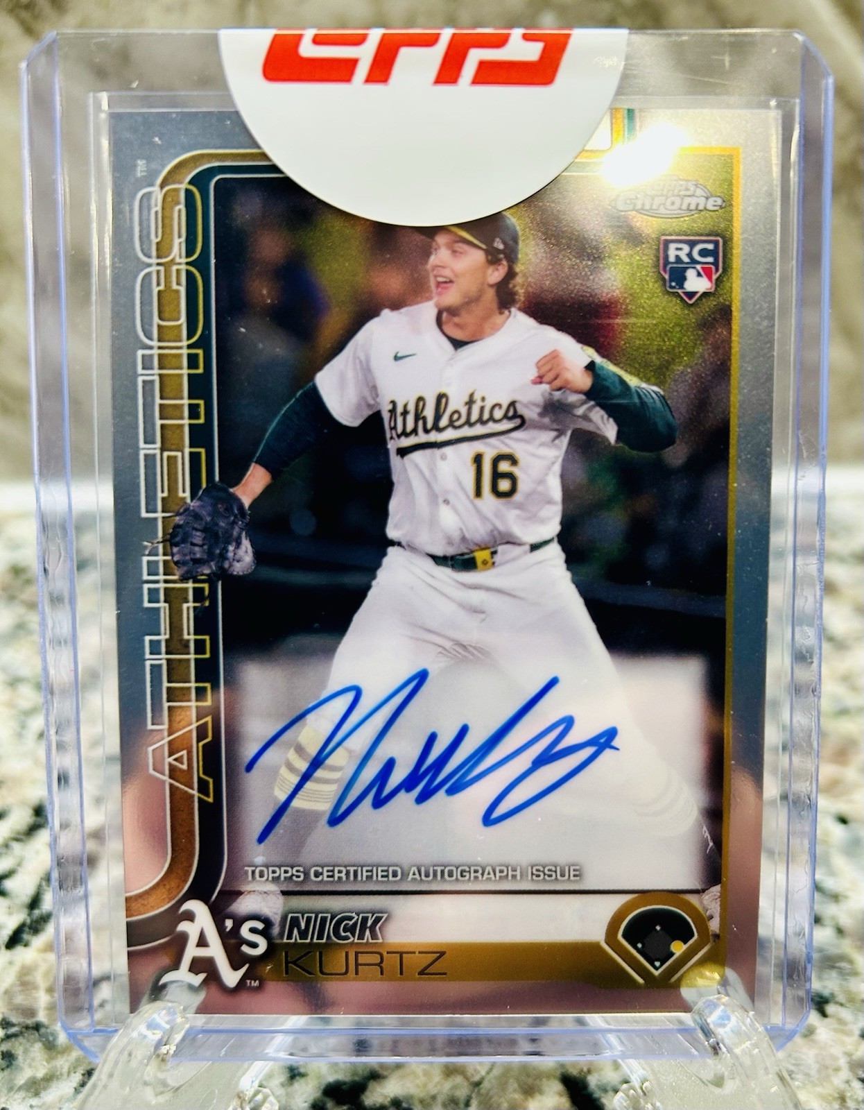 2025 Topps Chrome Rookie Autographs Nick Kurtz #RA-KU (AU, RC)