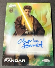 2025 Topps Chrome Star Wars Auto /99 Green Yord Fandar Charlie Barnett #A-CH