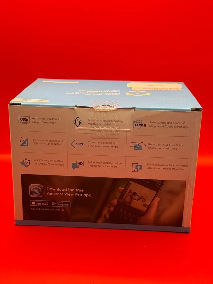 Cámara de seguridad Amcrest ProHD blanca 1080P WiFi red IP inalámbrica Foto 3 de 4