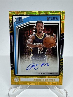 Antonio Reeves 2024-25 Panini Donruss Rated Rookie Signatures Choice Gold 9/10