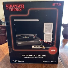 Stranger Things Victrola WSQK Record Player. Sealed Hard To Find!