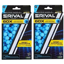 NERF Rival 60X Accu-Round Refill Pack 2x Lot 120 Balls Total HIR Hasbro NEW
