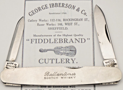 Vintage  G IBBERSON & CO Senator Penknife - BALLANTINE'S SCOTCH WHISKEY Ad Knife