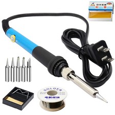 60W Soldering Iron Kit Electric Gun Adjustable Temperature Welding Solder Wire