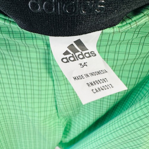 Adidas Golf Pants Mint Green Grey Check Plaid M Bermuda Cargo Shorts - Picture 14 of 15