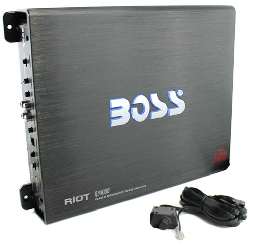 BOSS R3400D Riot 3400W Mono Block Class D Car Audio Power Amplifier Amp + Remote