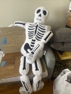 5ft Skeleton Halloween Pillow Isaac Mizrahi NEW Viral HTF