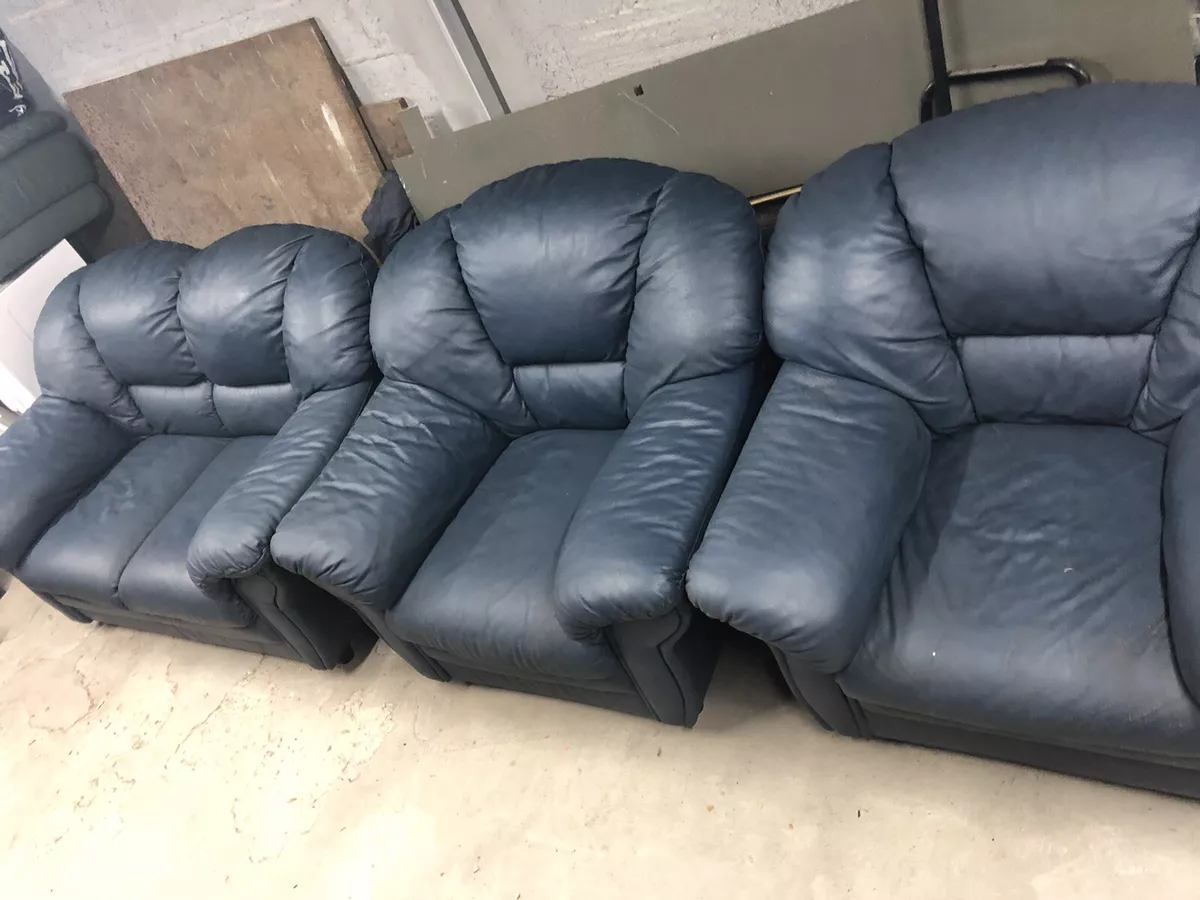 Navy leather furniture online