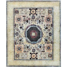 11'9" x 14'3" Oversized Super Fine Peshawar Mamluk Design Even Pile Rug R60282