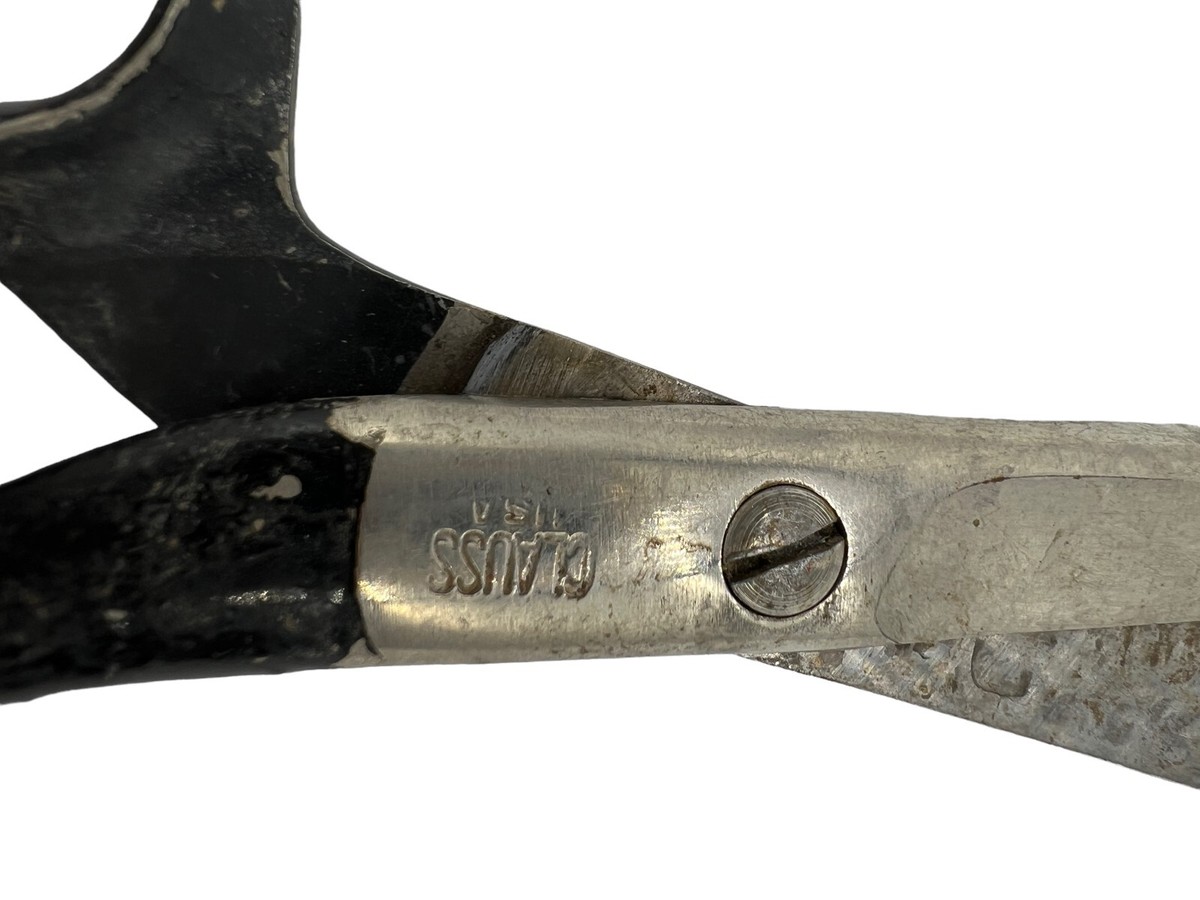 Vintage CLAUSS 3769 Metal Handle Sewing Scissors Shears Made USA 5