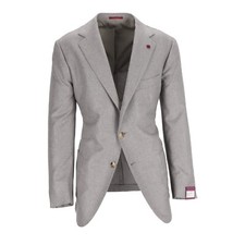 Partenopea summer jacket men's silk/cashmere light grey formerly RRP  2,398.00 