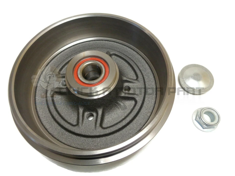 Rear 1 Brake Drum With Fitted Wheel Bearing New For Nissan Micra K12 2002-2009