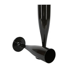 20 x Black Prosecco Flutes 175ml Champagne Glasses Biodegradable Plastic Pack
