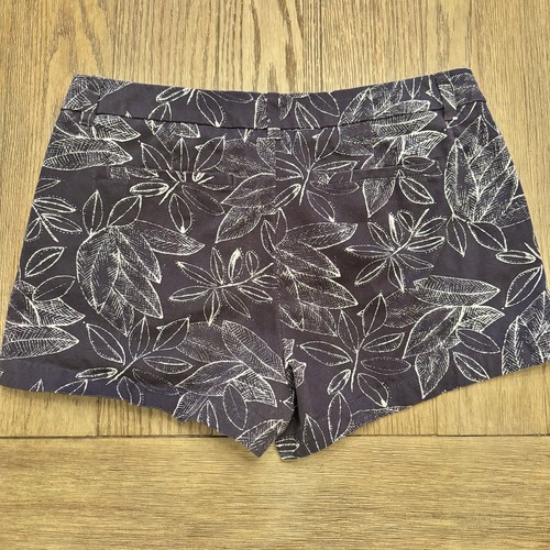 Merona Navy Tropical Print 100% Cotton Mid-Rise Shorts 4.5" Inseam Sz 10 - Picture 2 of 4