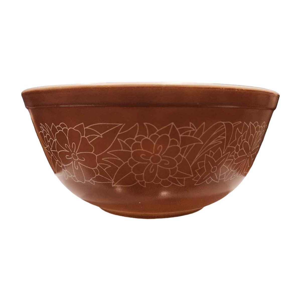 Vintage Pyrex Woodland Brown Pattern Quart Mixing Bowl