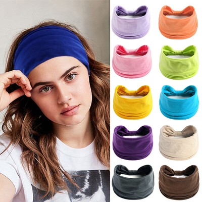 BOHO Wide Women Stretch Headbands Turban Sport Yoga Knotted  display picture 1