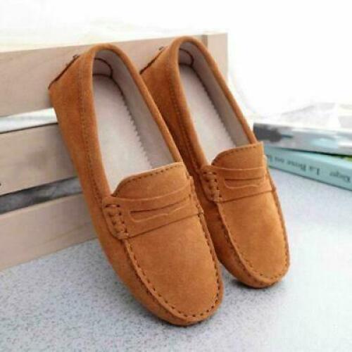 Women Loafers Moccasins Pumps Faux Suede Shoes Flats Driving Shoes Casual Shoes - Picture 39 of 39