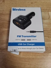 Just Wireless FM Transmitter Dual Port Car Charger